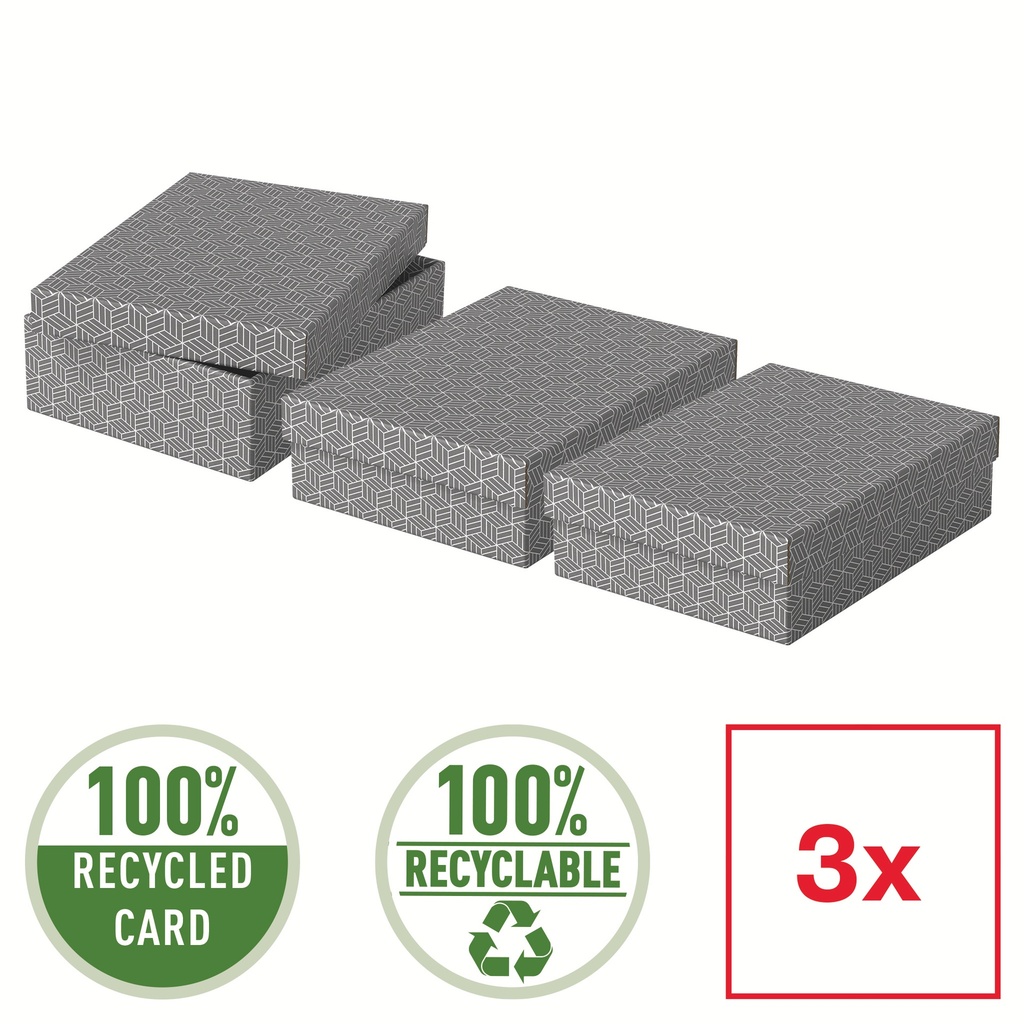 Esselte Home Storage and Gift Box Medium, Pack of 3