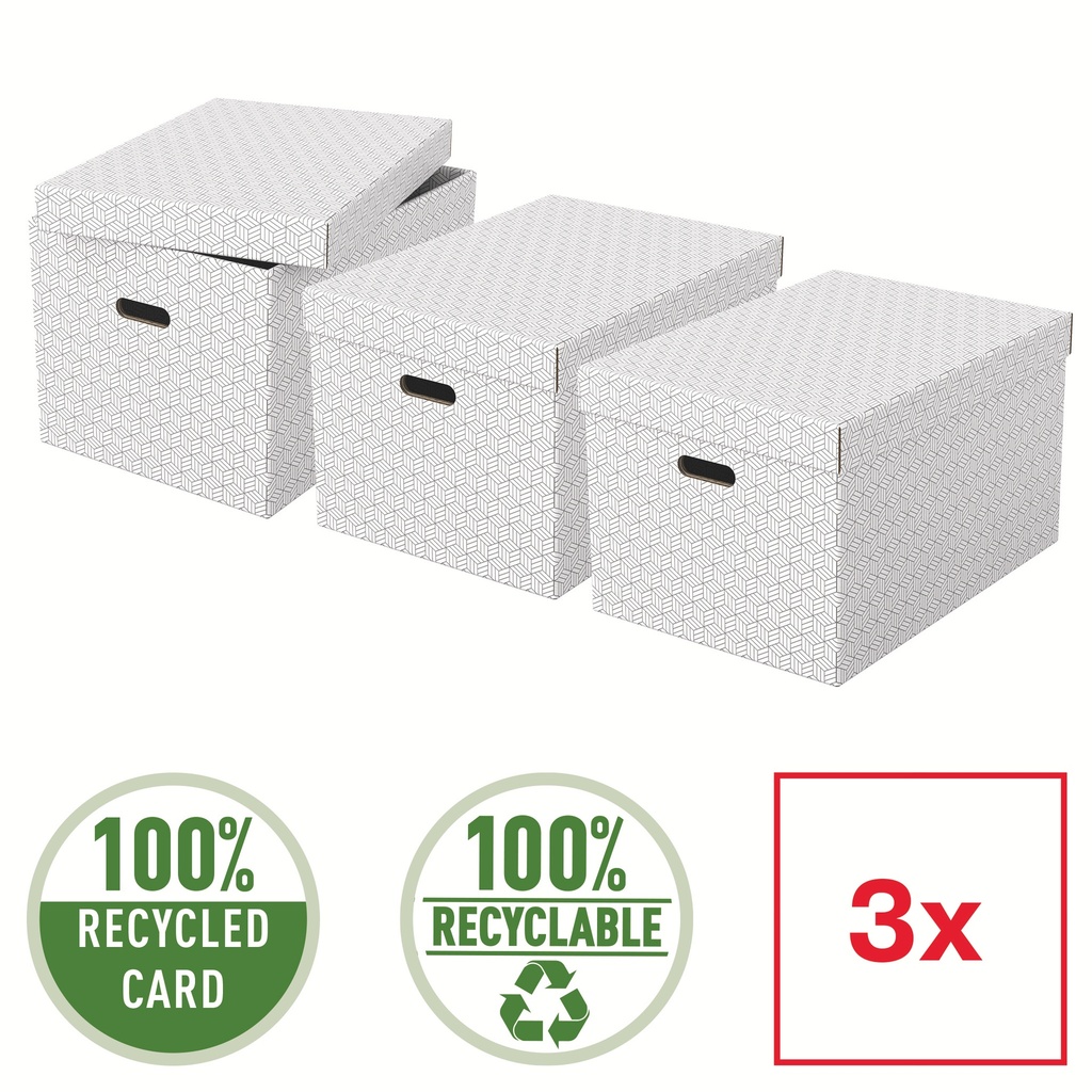 Esselte Home Storage Box Large, Pack of 3