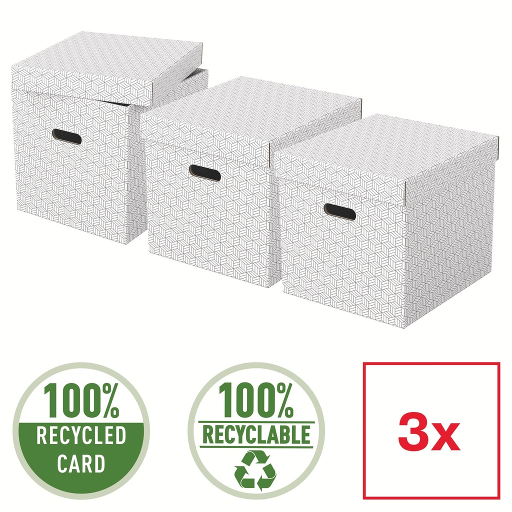 Esselte Home Storage Box Cube, Pack of 3