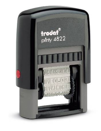 4822 trodat® Printy™ German multi-word stamp, ink pad black