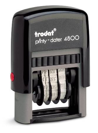 4800 trodat® Printy™ French date stamp, ink pad black