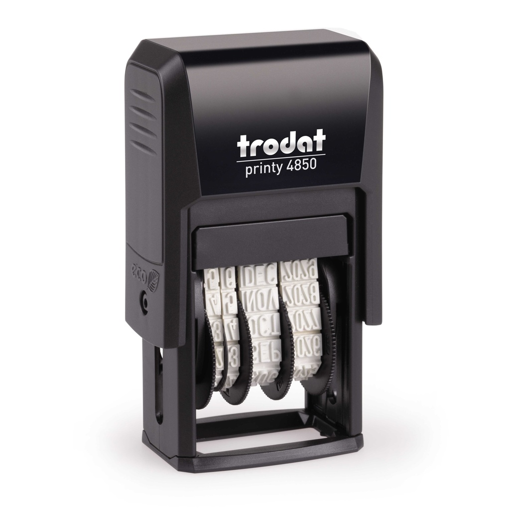 4850 trodat® Printy™ German date and text stamp, ink pad black (1 line)