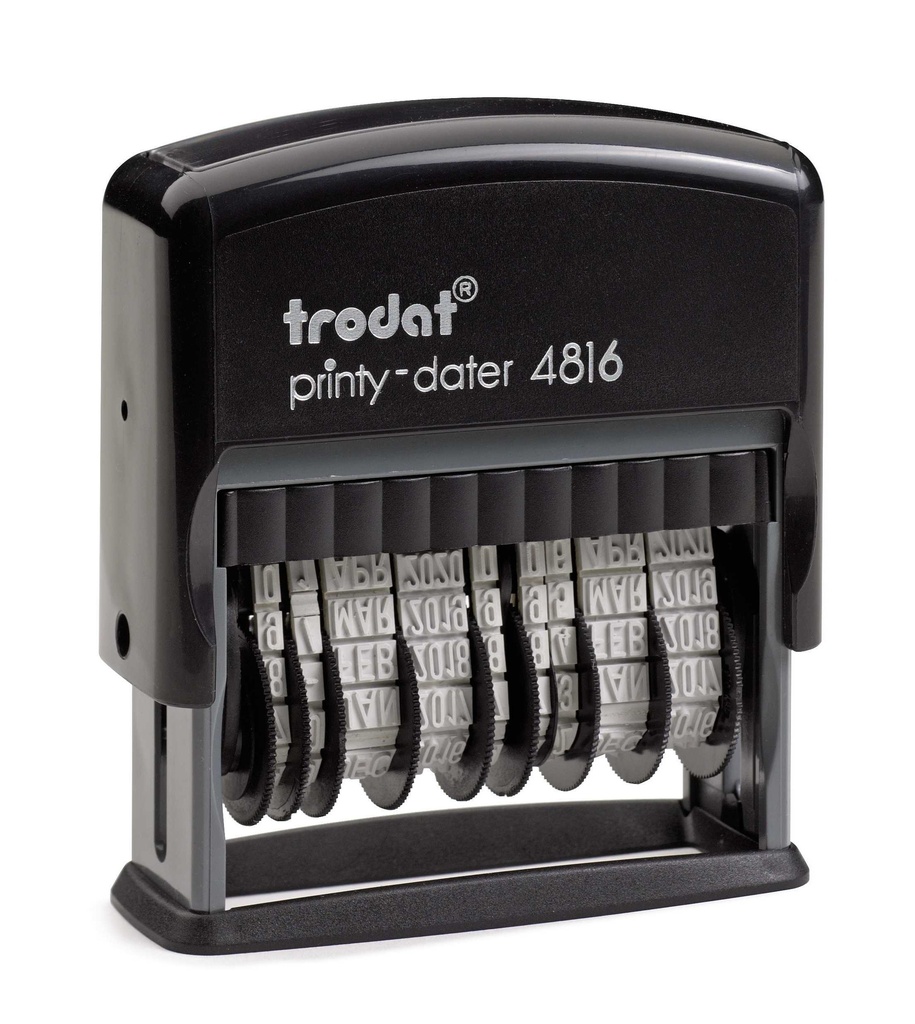 4816 trodat® Printy™ Dutch double date stamp, ink pad black