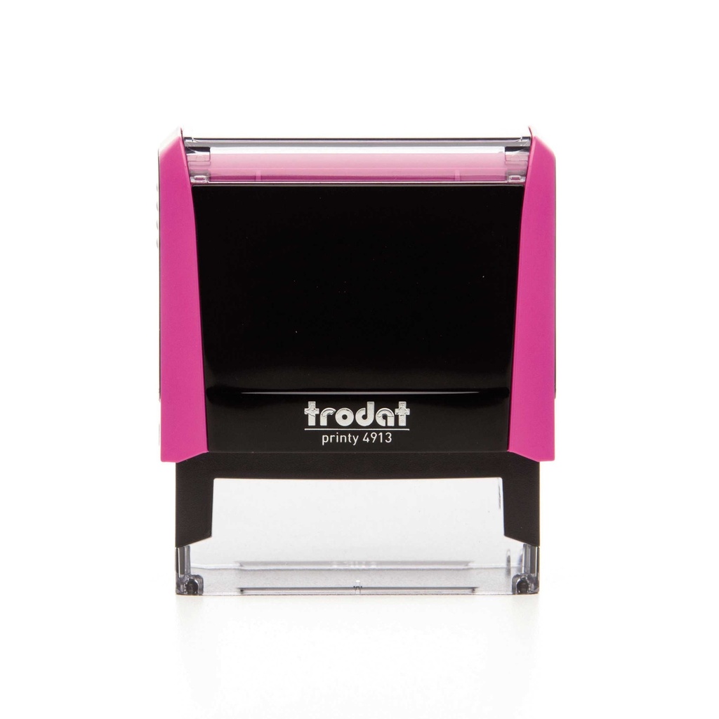 4913 trodat® Printy™ 4.0 text stamp (purple), ink pad black (5 lines)
