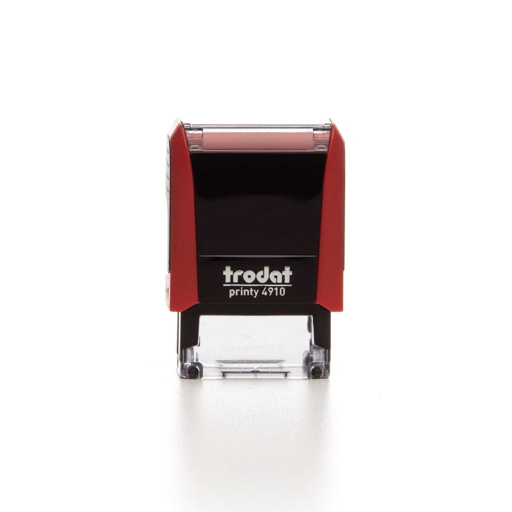 4910 trodat® Printy™ 4.0 tampon texte (rouge), encrage noir (2 lignes)