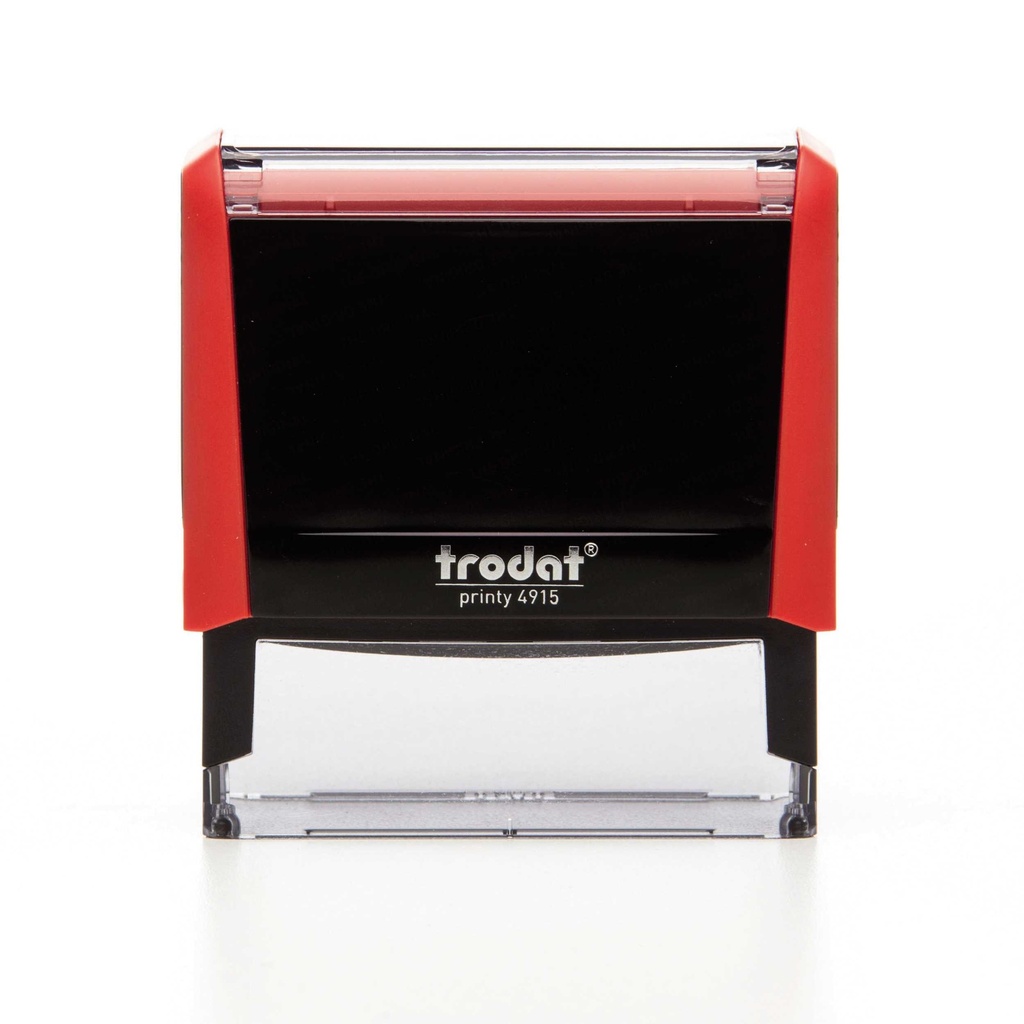 4915 trodat® Printy™ 4.0 tampon texte (rouge), encrage noir (6 lignes)
