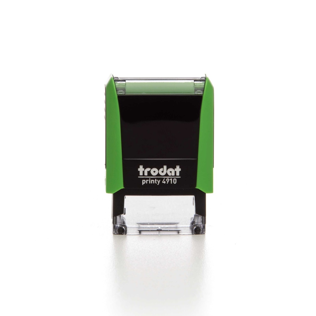 4910 trodat® Printy™ 4.0 tampon texte (vert), encrage noir (2 lignes)
