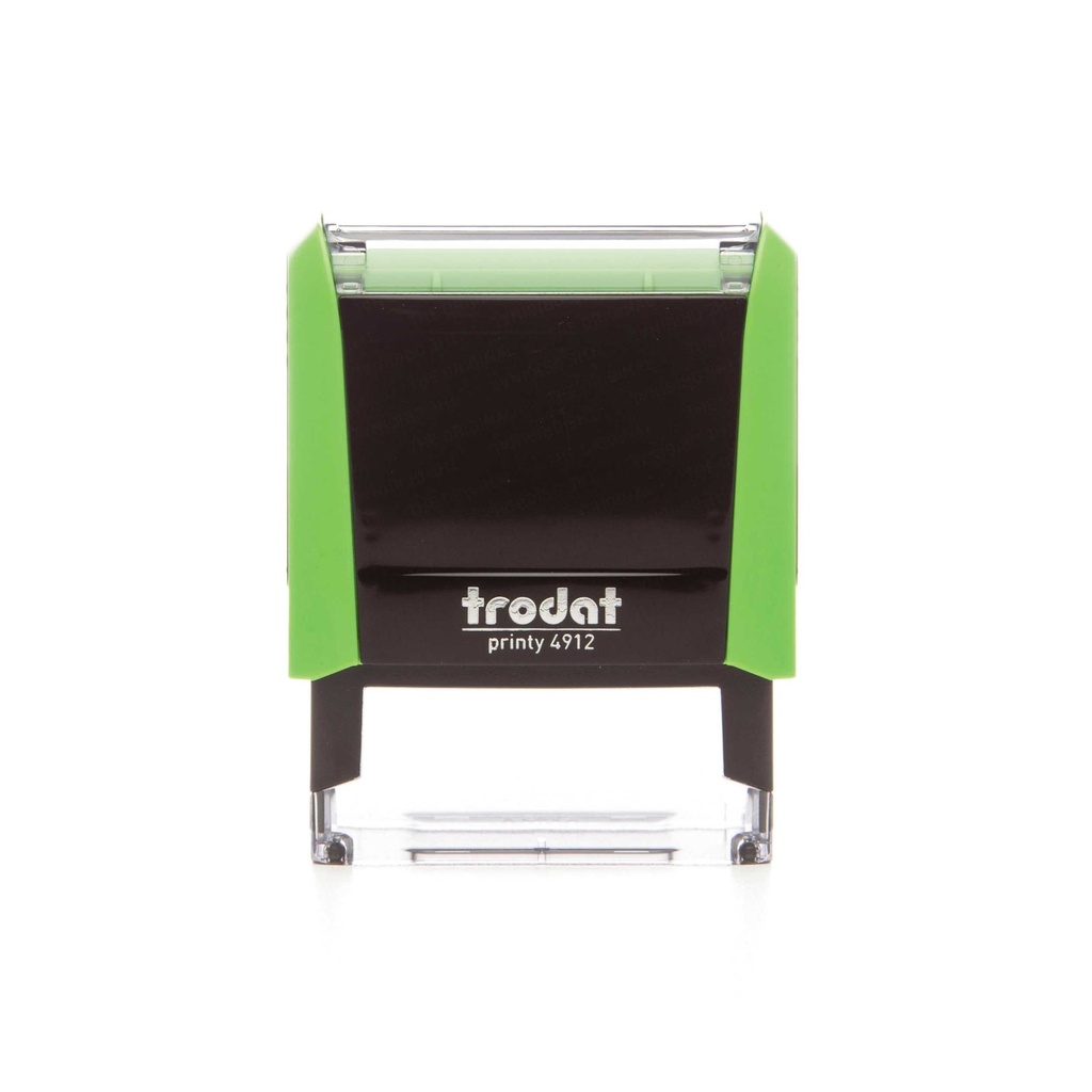 4912 trodat® Printy™ 4.0 tampon texte (vert), encrage noir (4 lignes)