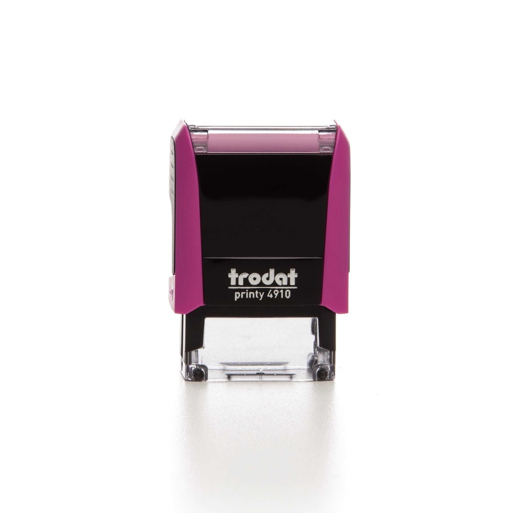 4910 trodat® Printy™ 4.0 tampon texte (mauve), encrage noir (2 lignes)