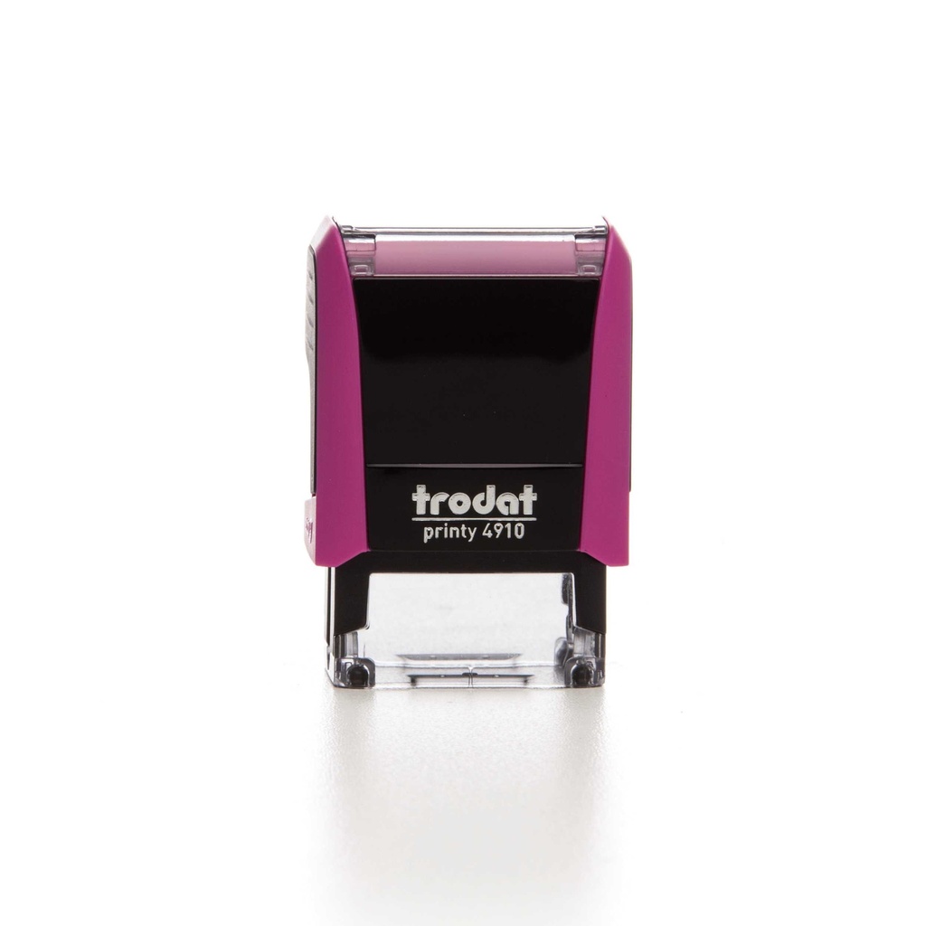 4910 trodat® Printy™ 4.0 text stamp (purple), ink pad black (2 lines)