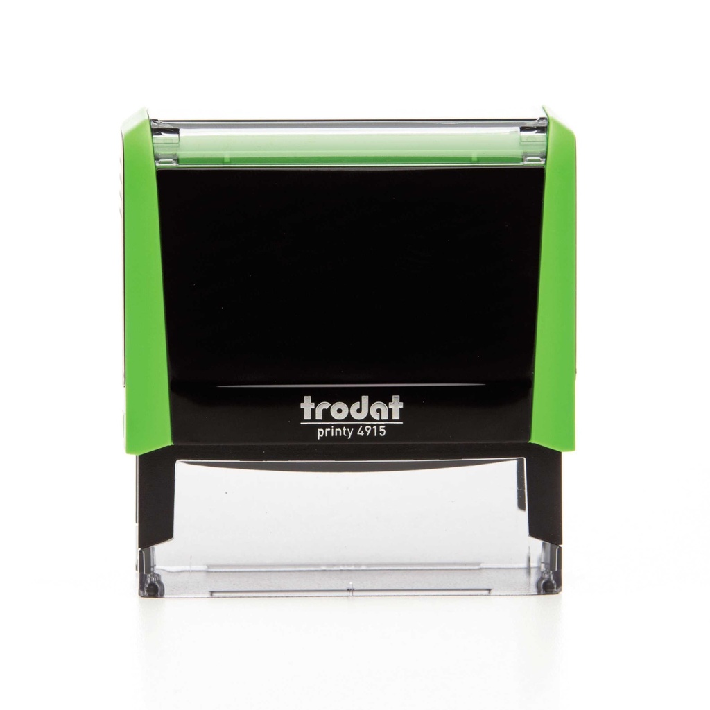 4915 trodat® Printy™ 4.0 tampon texte (vert), encrage noir (6 lignes)