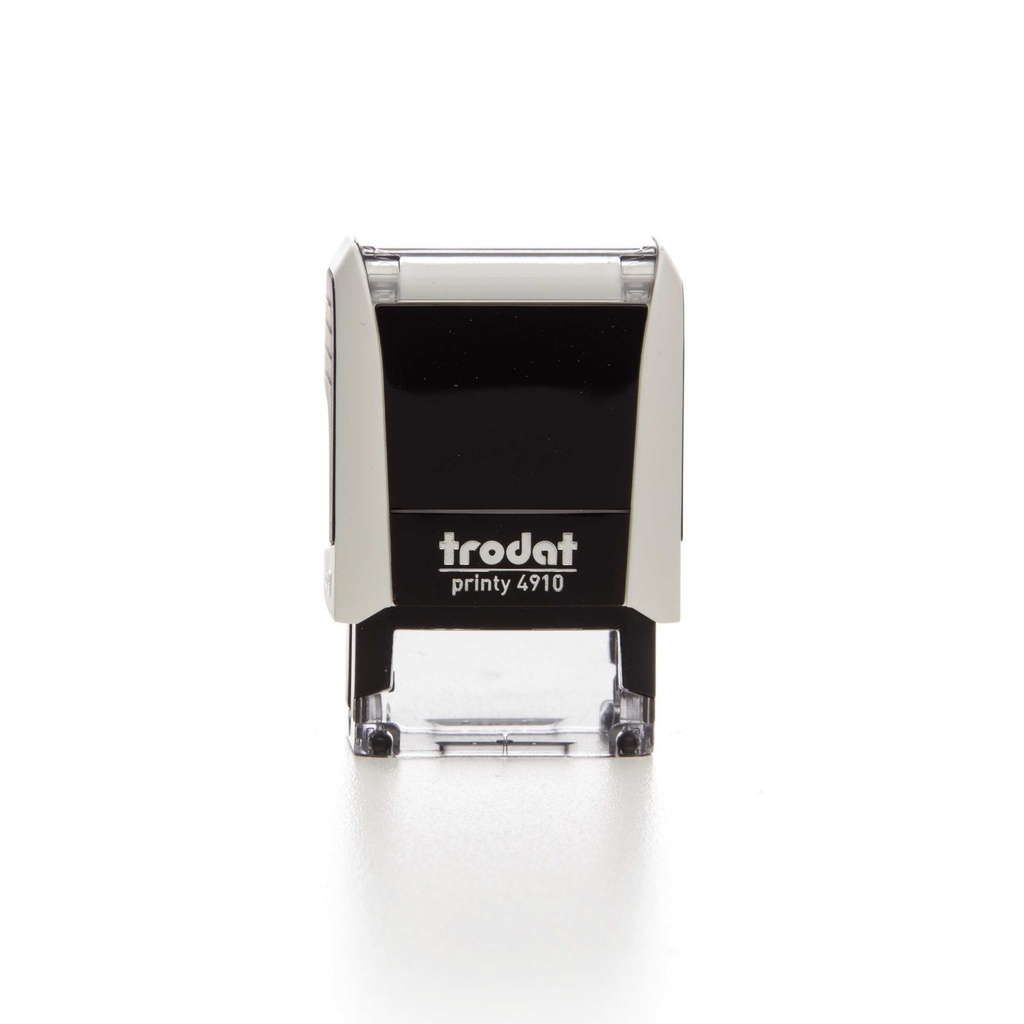 4910 trodat® Printy™ 4.0 text stamp (white), ink pad black (2 lines)