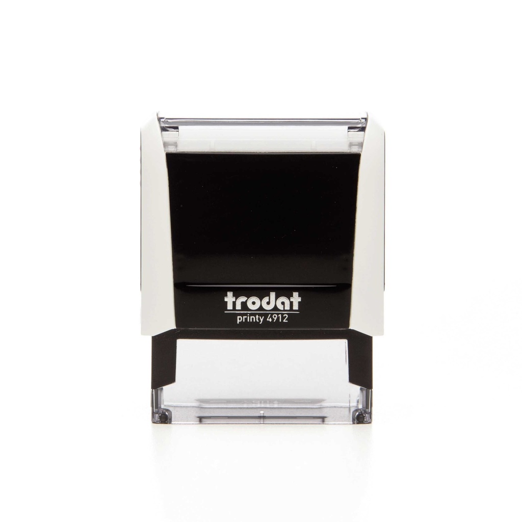 4912 trodat® Printy™ 4.0 tampon texte (blanc), encrage noir (4 lignes)