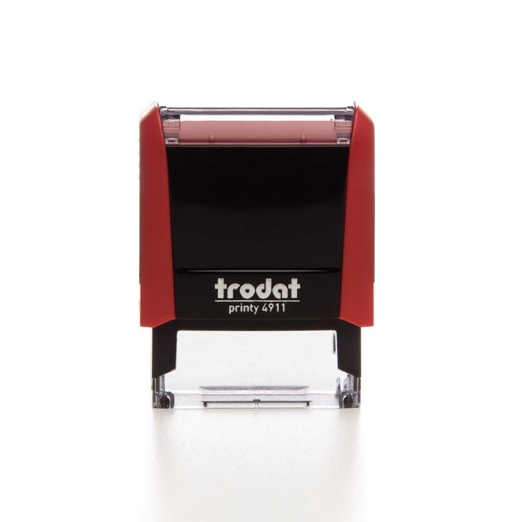 4911 trodat® Printy™ 4.0 tampon texte (rouge), encrage noir (3 lignes)
