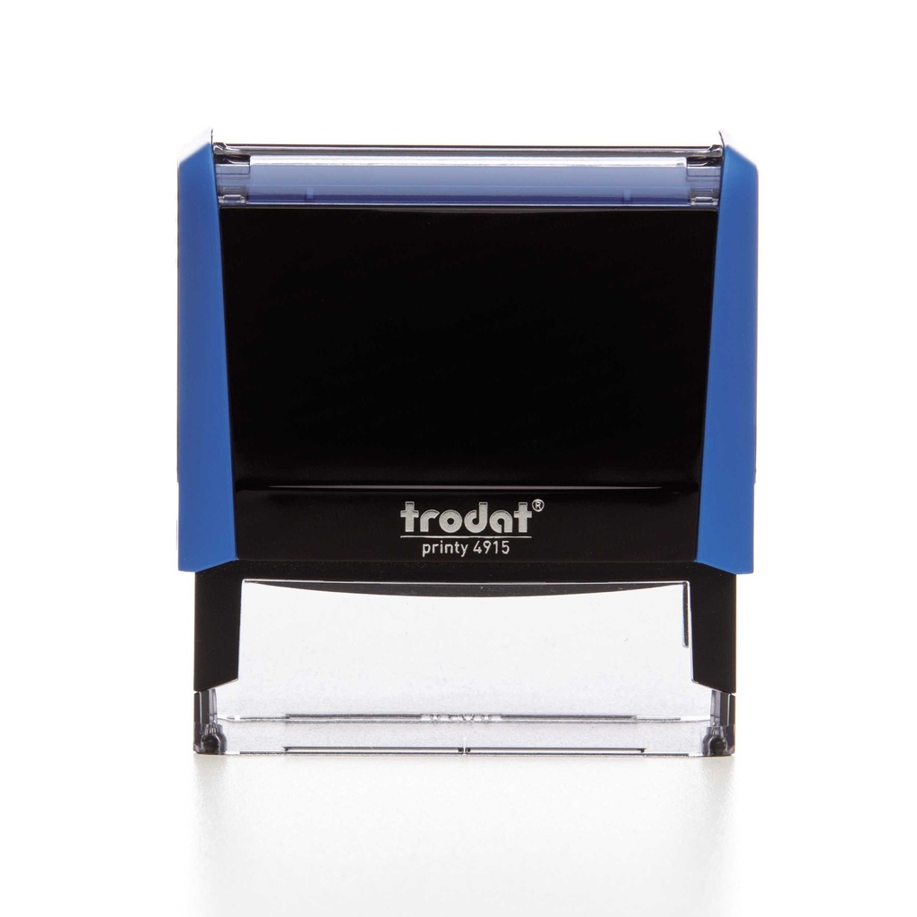 4915 trodat® Printy™ 4.0 tampon texte (bleu), encrage noir (6 lignes)