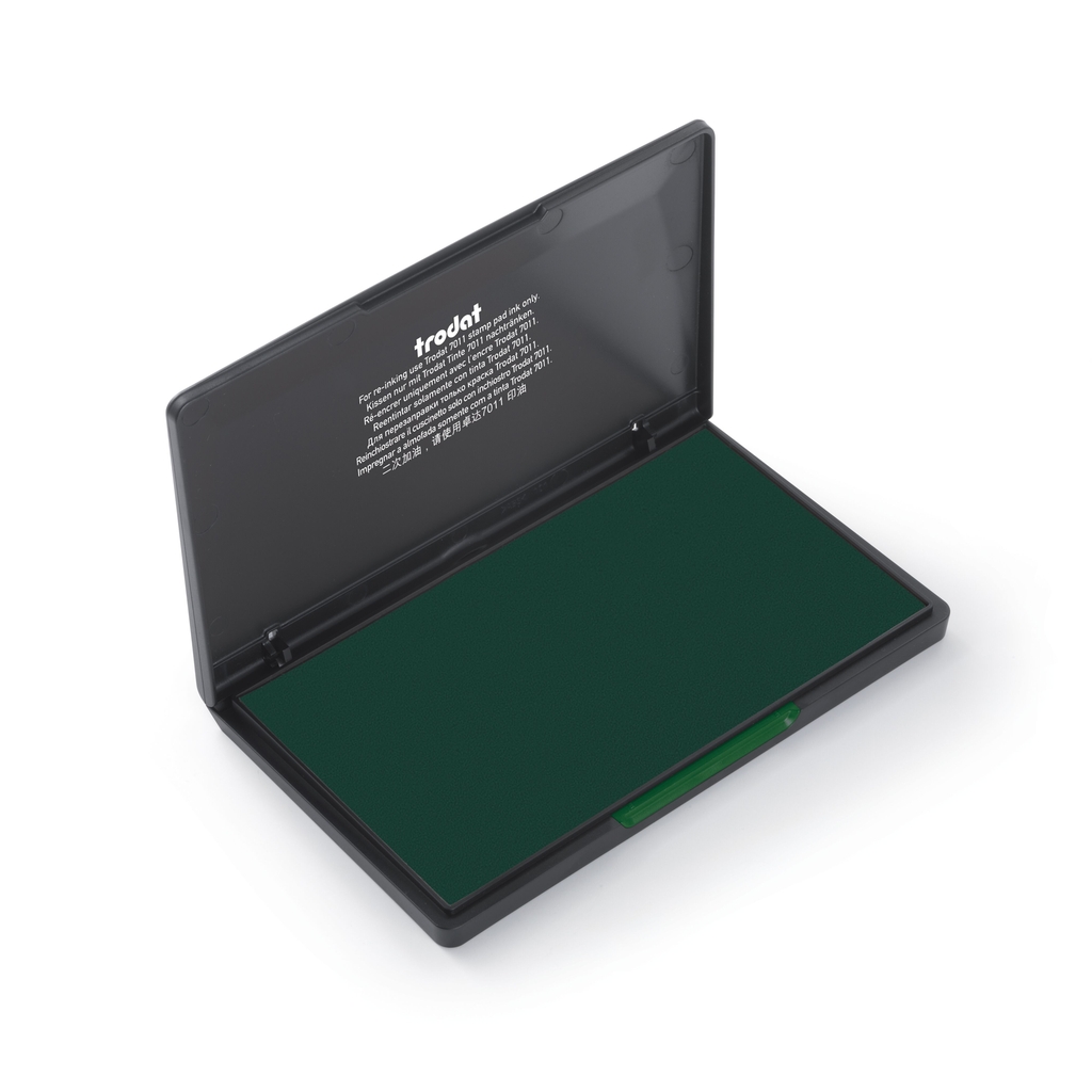 9052 trodat® plastic stamp pad, green, 11 x 7 cm