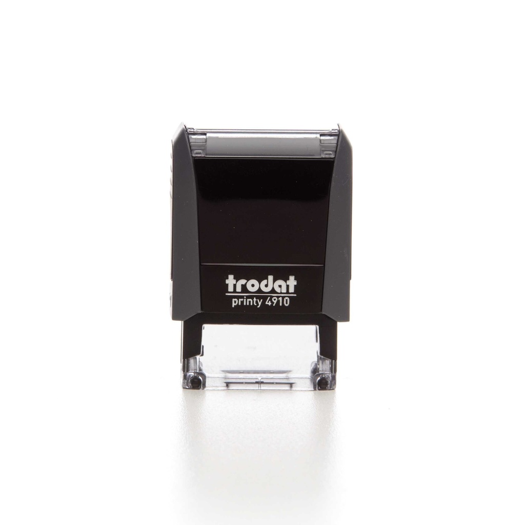 4910 trodat® Printy™ 4.0 tampon texte (gris), encrage noir (2 lignes)