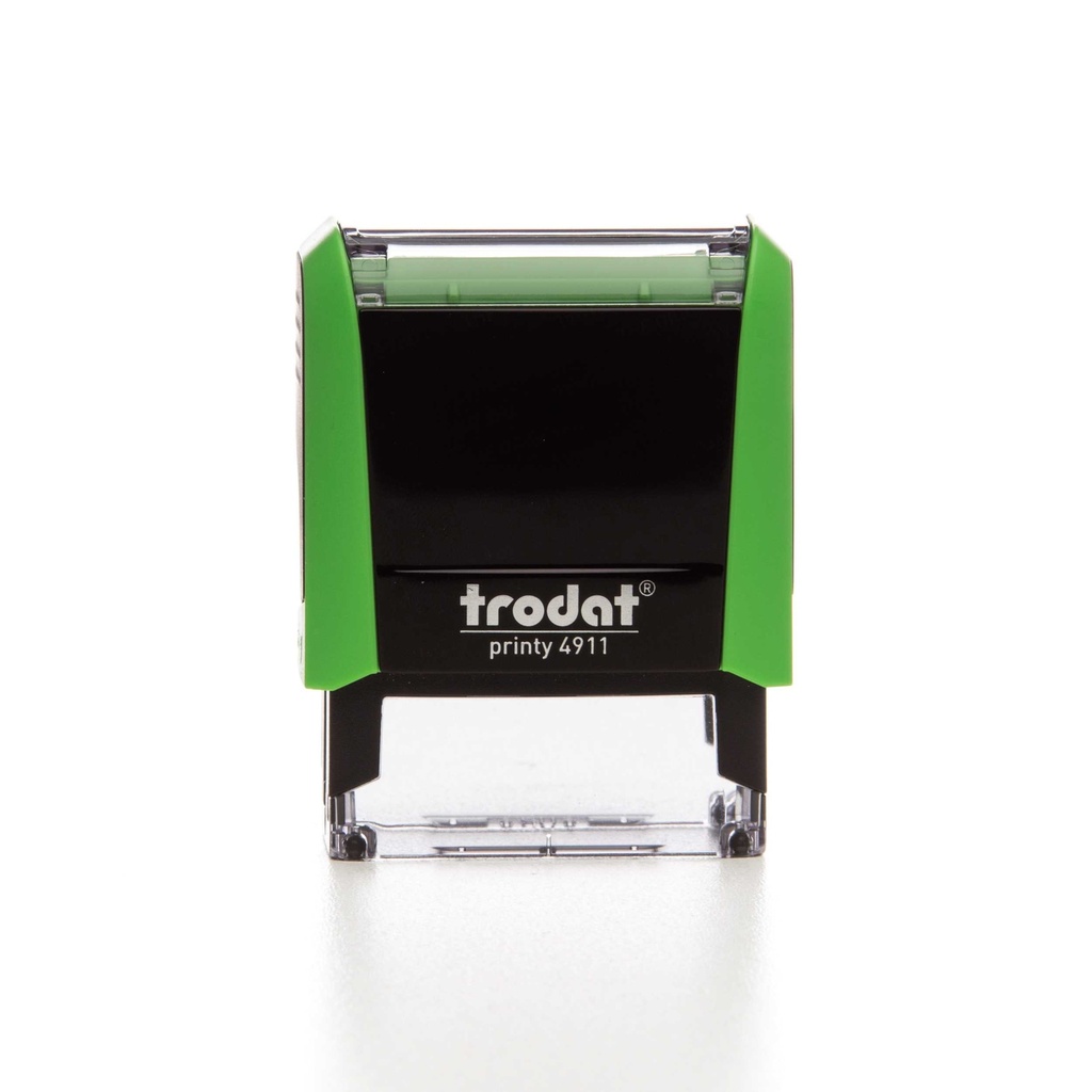 4911 trodat® Printy™ 4.0 tampon texte (vert), encrage noir (3 lignes)