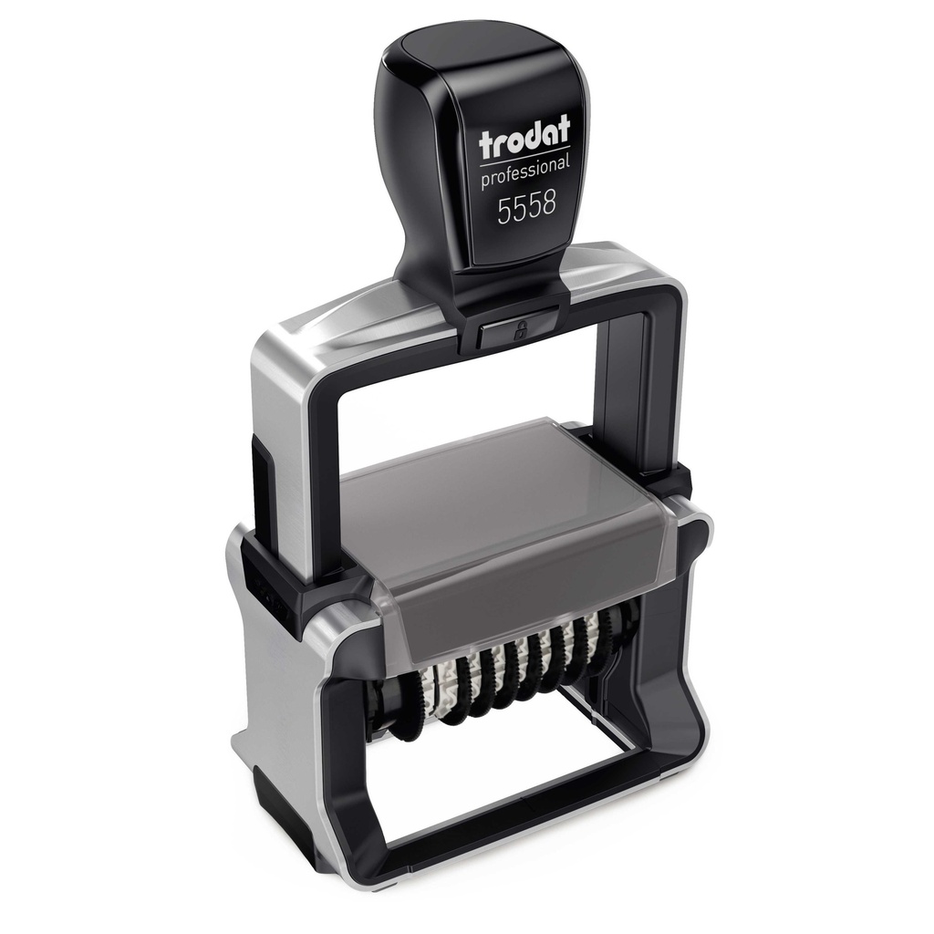 5558/PL trodat® Professional™ 4.0 numberer and text stamp, ink pad black (3 + 3 lines)