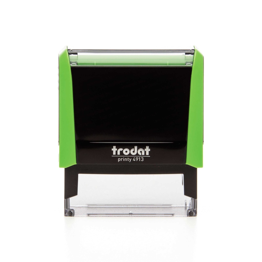 4913 trodat® Printy™ 4.0 text stamp (green), ink pad black (5 lines)