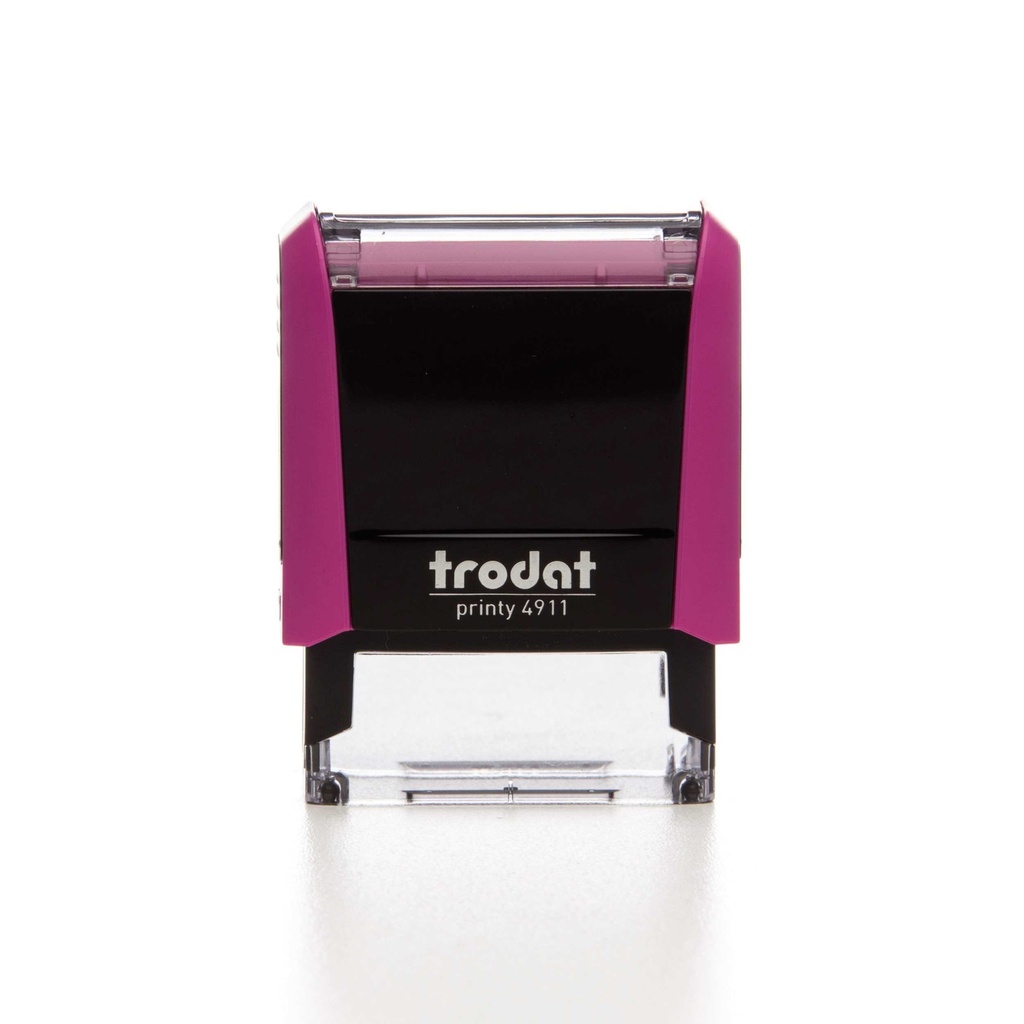 4911 trodat® Printy™ 4.0 text stamp (purple), ink pad black (3 lines)