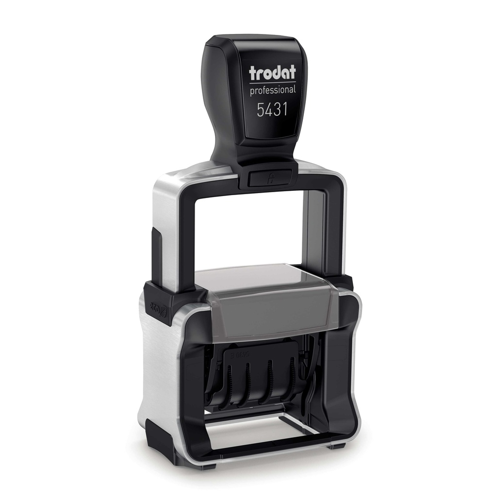 5431 trodat® Professional™ 4.0 dateur Allemand avec texte, encrage noir (1 + 1 ligne)
