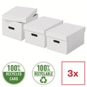 Boîte de rangement pour la maison Esselte, format medium, lot de 3