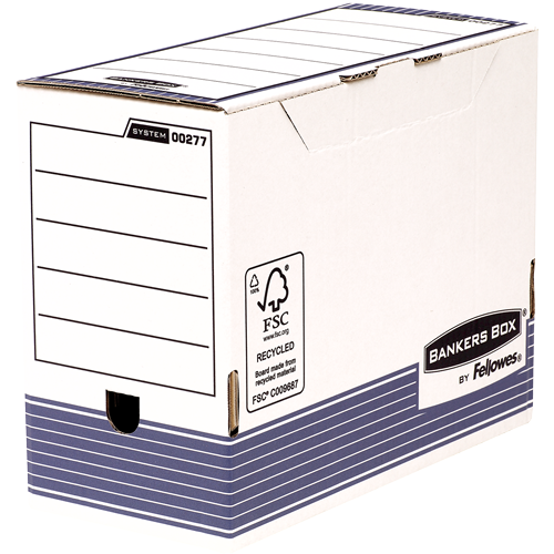 Bankers Box® System transfer file A4 150 mm white/blue