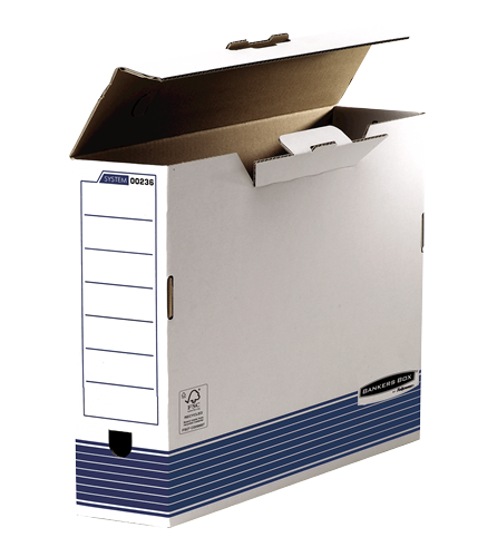 Bankers Box® System transfer file A3 white/blue 100 mm