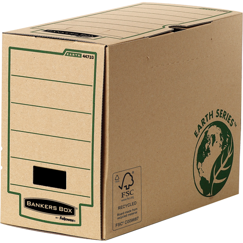 Bankers Box® Earth Series 200 mm A4+ transfer file brown 20 pk