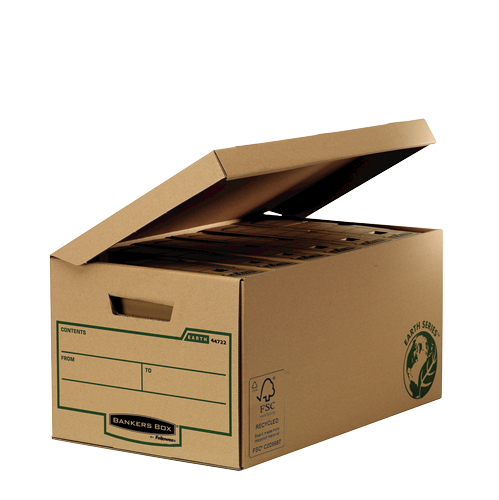 Bankers Box® Earth Series flip top maxi storage box brown