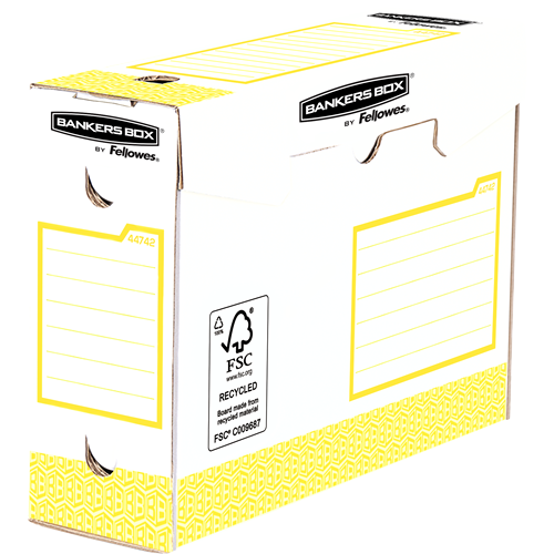 Bankers Box® Basic Heavy Duty 100 mm A4+ transfer file yellow 20 pk