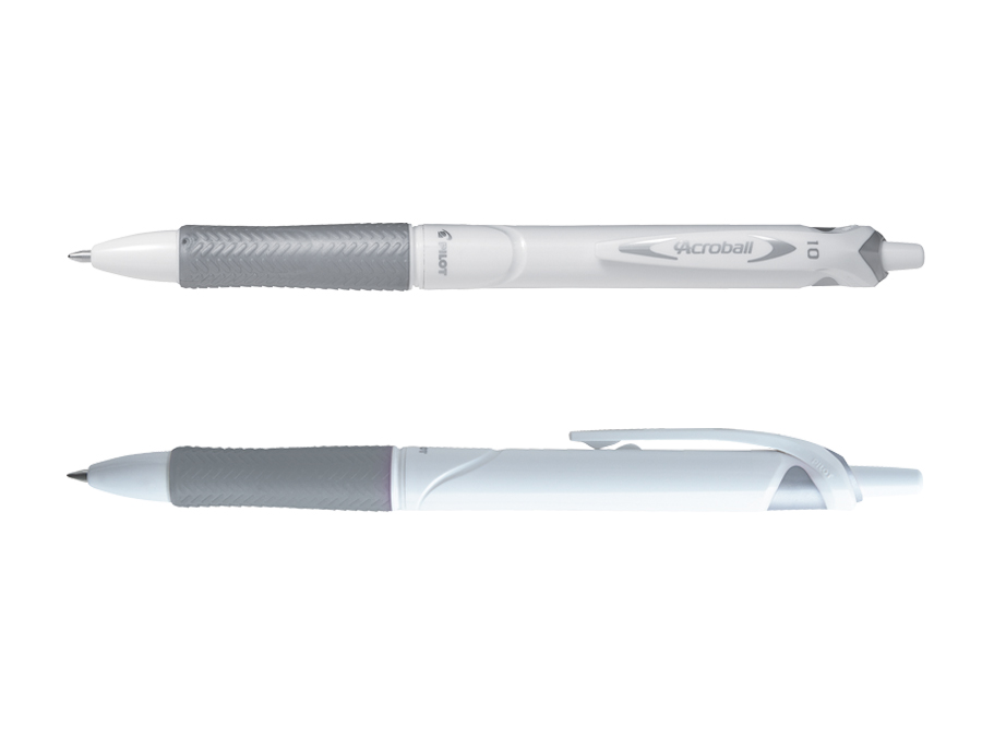 Begreen Acroball Pure White stylo bille noir pointe medium