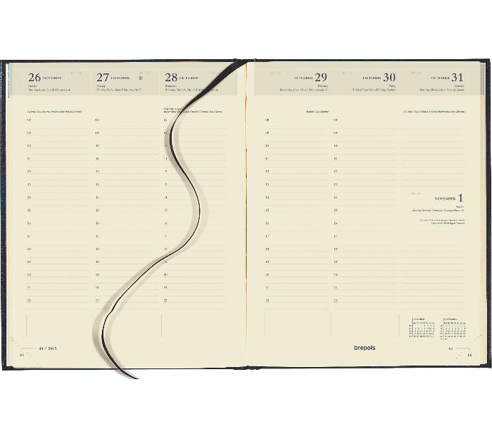 Agenda de bureau Timing semainier, papier chamois