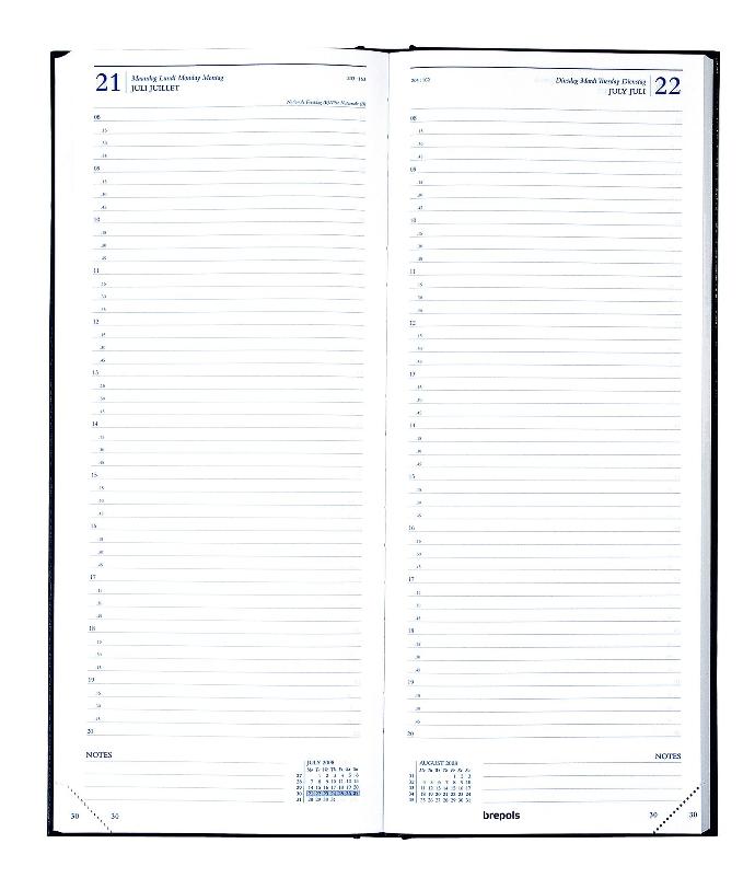 Agenda de bureau Saturnus 1 jour par page, papier blanc