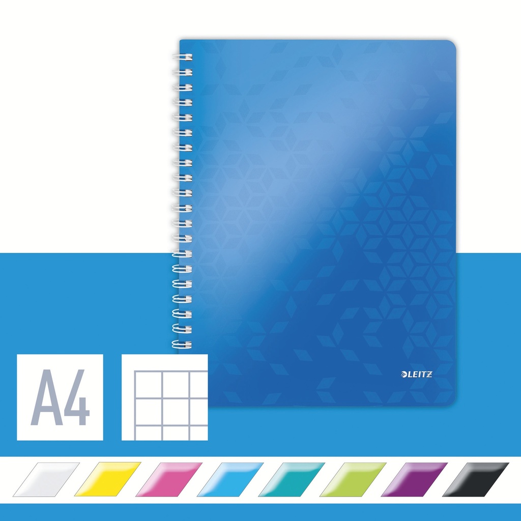 Leitz WOW Notitieboek PP A4 geruit
