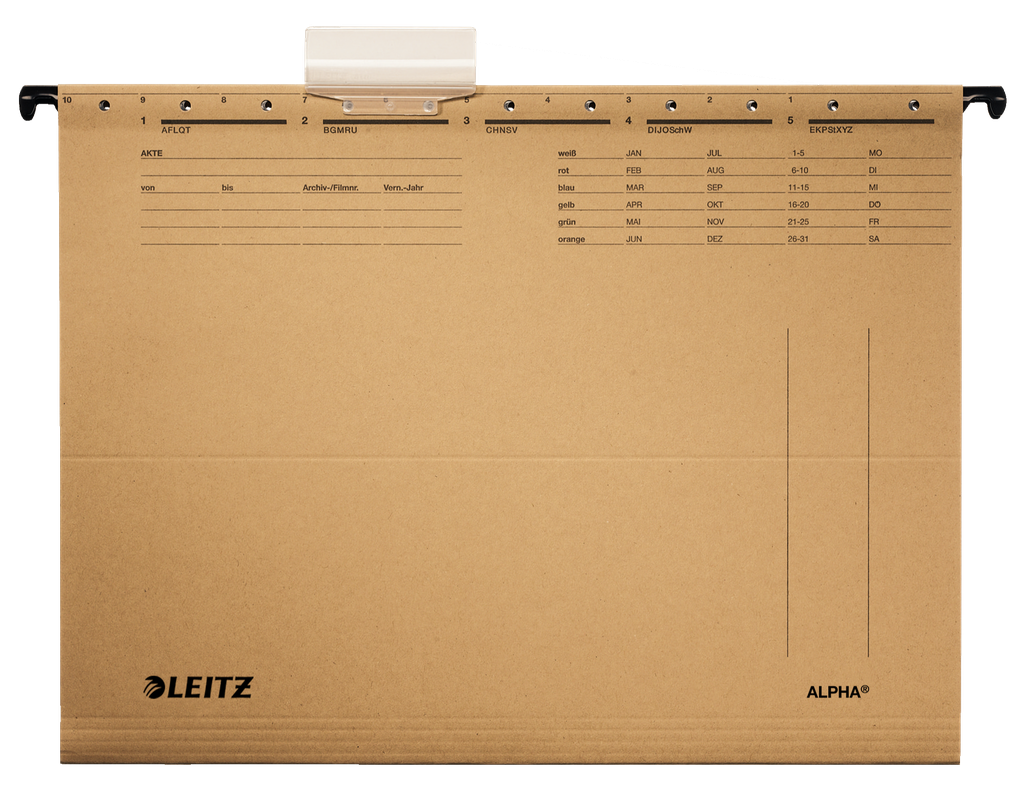 Leitz Alpha suspension folder A4 nature sides open