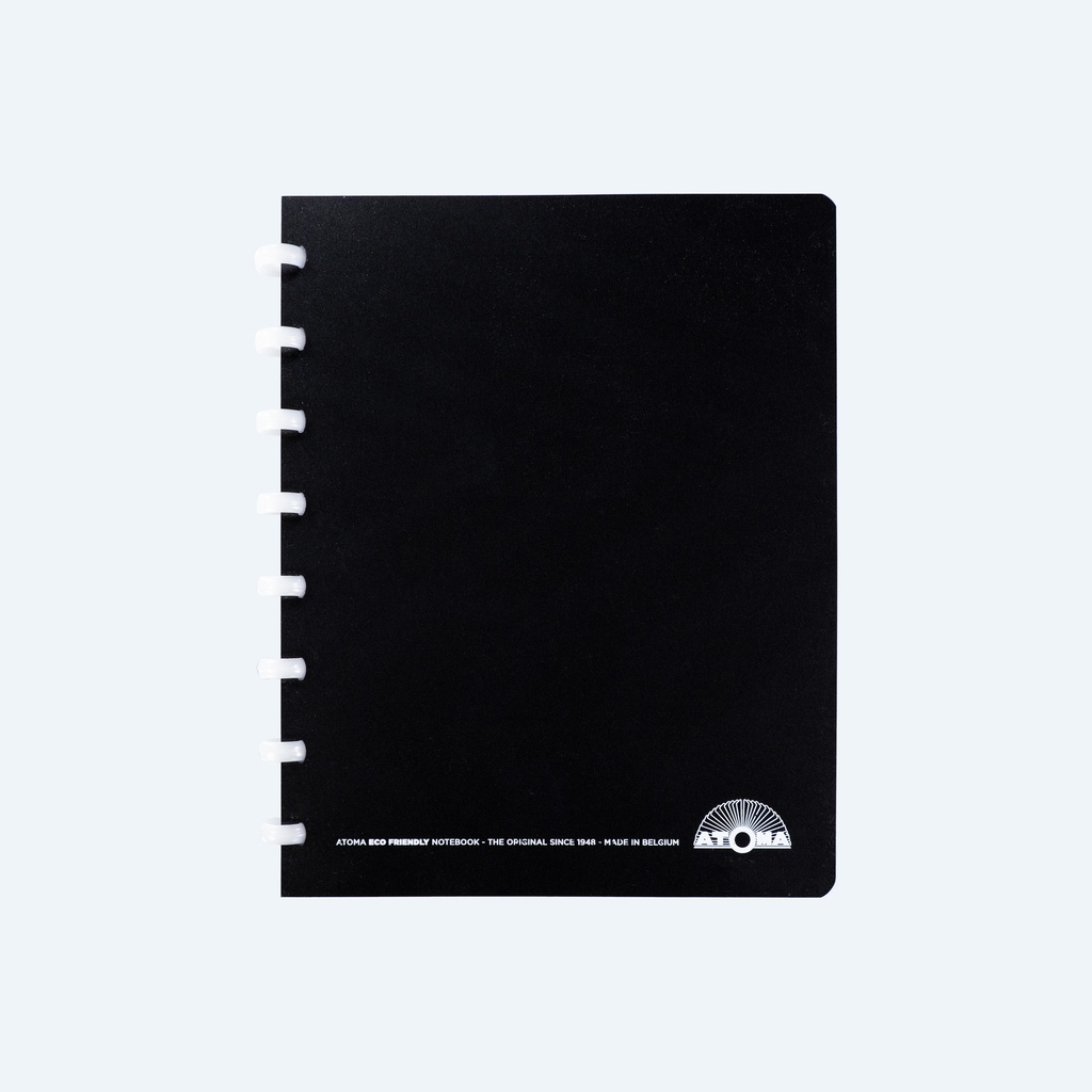 Cahier Atoma A5 5mm quadrillé 72feuilles Eco Polypropylène noir
