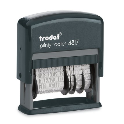 4817 trodat® Printy™ Dutch phrase dater, ink pad black