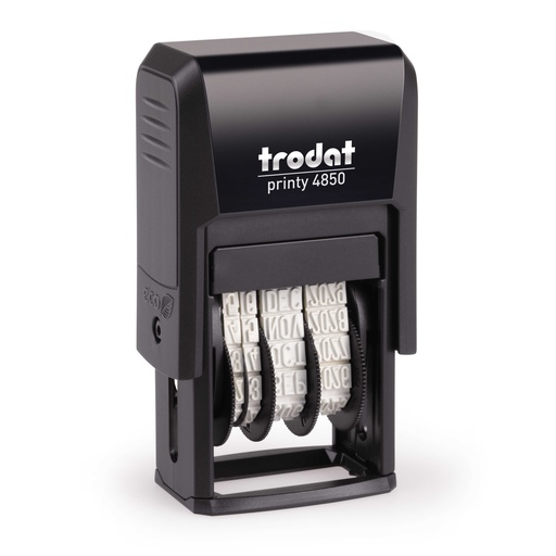 4850 trodat® Printy™ dateur Allemand avec texte, encrage noir (1 ligne)