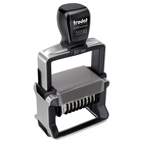 55510/PL trodat® Professional™ 4.0 numéroteur avec texte, encrage noir (3 + 3 lignes)