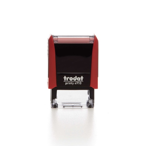 4910 trodat® Printy™ 4.0 tampon texte (rouge), encrage noir (2 lignes)