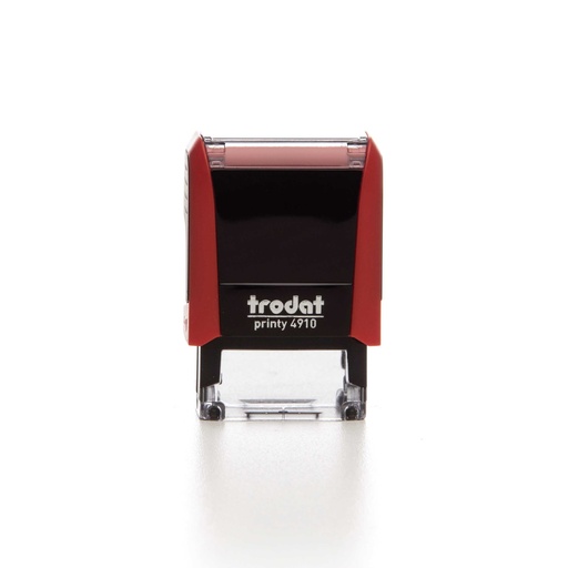 4910 trodat® Printy™ 4.0 tekststempel (rood), afdrukkleur zwart (2 regels)