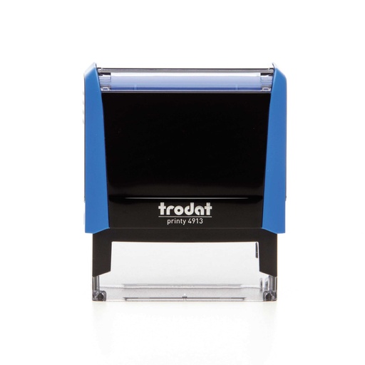 4913 trodat® Printy™ 4.0 tekststempel (blauw), afdrukkleur zwart (5 regels)