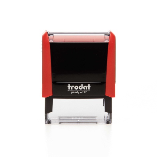 4912 trodat® Printy™ 4.0 tampon texte (rouge), encrage noir (4 lignes)