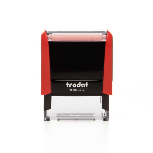 4912 trodat® Printy™ 4.0 tekststempel (rood), afdrukkleur zwart (4 regels)