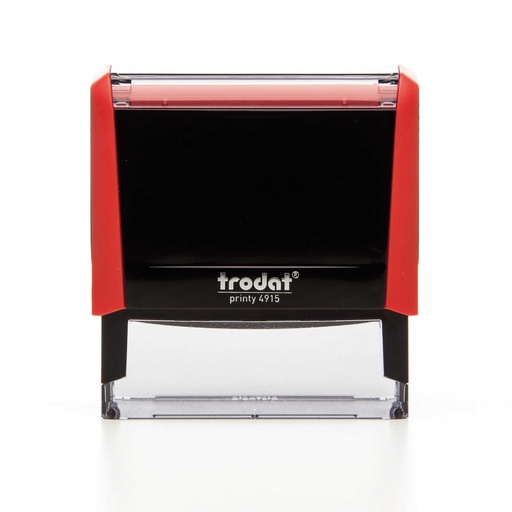 4915 trodat® Printy™ 4.0 tekststempel (rood), afdrukkleur zwart (6 regels)