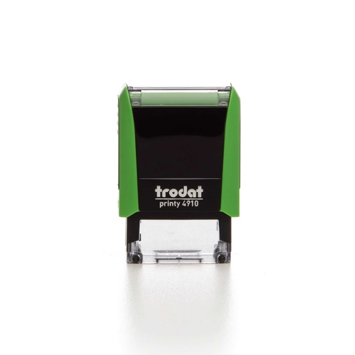 4910 trodat® Printy™ 4.0 tampon texte (vert), encrage noir (2 lignes)