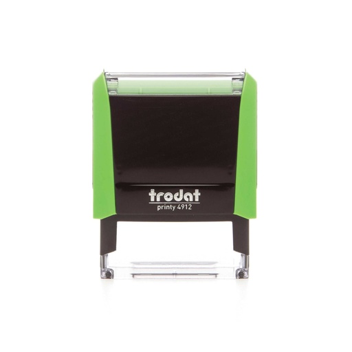 4912 trodat® Printy™ 4.0 tampon texte (vert), encrage noir (4 lignes)