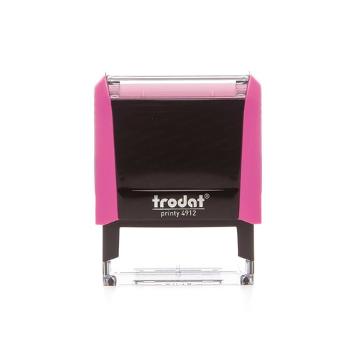 4912 trodat® Printy™ 4.0 tampon texte (mauve), encrage noir (4 lignes)